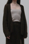SWAYING/KNIT seamless mohair suit SW212SZ68 brown PS16